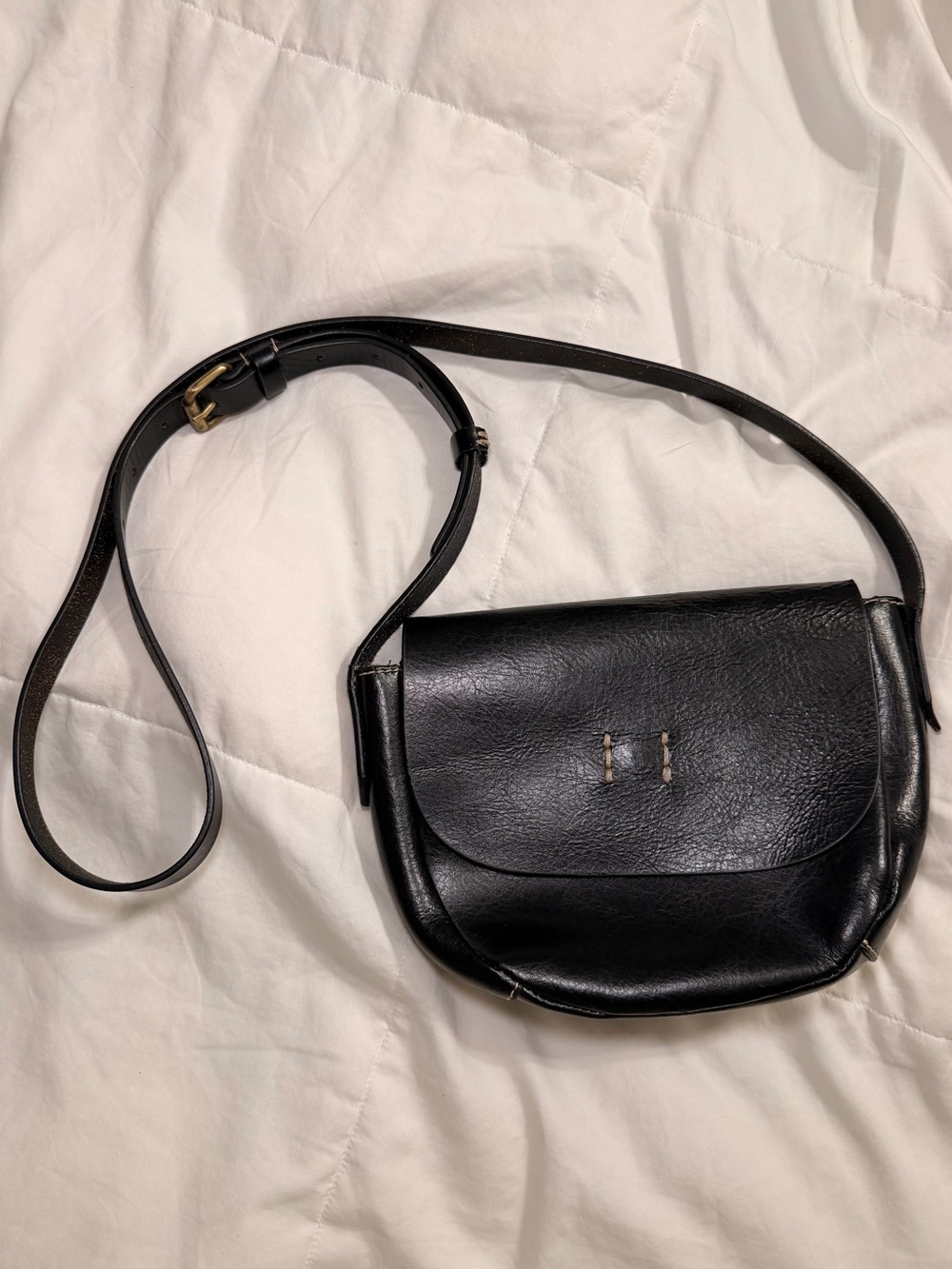 Kelsi Dagger Black Leather Flap Everyday wear Crossbody - Picture 1 of 14
